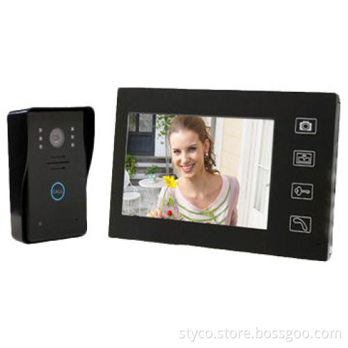 Wireless Video Door Phone, Touch screen Monitor, Supports SD up to 8GB, Built-in Battery